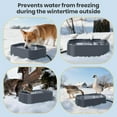 thumbnail image 6 of Extra Large Heated Pet Bowl with 5 Layers Design for Heating & Heat Preservation Provides Drinkable Water & Food in Winter Heated Water Bowl for Cat Rabbit Chicken Duck Squirrel, 194 fl oz, 6 of 6