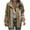 Khaki, variant on Kaemgyyd Fleece Jacket for Women Solid Color Collar Button down Coat Fuzzy Long Sleeve Warm Outwear Fall Winter