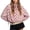 Pink, variant on Hontri Womens Polka Dot Zip up Cropped Jackets Lightweight, Lapel Collar, Casual Trendy, Fall Spring Outfits, Streetwear Black L