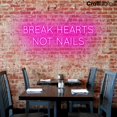 thumbnail image 3 of Craftnamesign Break Hearts Not Nails Neon Sign Light Wall Art For Beauty Salon Decor, 3 of 5