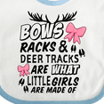 thumbnail image 4 of Inktastic Hunting Season Bows Racks & Deer Tracks Girls Baby Bib, 4 of 4
