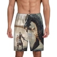 thumbnail image 1 of Fotbe Swordsman Cool Dragon Pantalones Cortos de Pijama para Hombre, Ropa de Dormir, Pantalones de Pijama Cortos para Hombre-Medium, 1 of 6