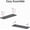 Black Base - 2 Pack, variant on Acrylic Saber Stand with Clear Base and Risers, Display Holder for Swords, Daggers, Wands & Lightsabers, Transparent Desktop Collectible Rack, 9.8 x 3.1 x 2.4 Inches, 1 Pack