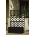 thumbnail image 3 of Galvanized Steel Raised Garden Bed with Trellis & Privacy Screen – Mobile Planter Box with Lockable Wheels, Drainage Holes, Space-Saving Vertical Garden for Vegetables, Vines & Herbs, 3 of 7