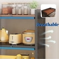thumbnail image 6 of Large Kitchen Pantry Storage Cabinet Buffet, 4 Tier Metal Pantry Cabinet with Folding Doors 56'' Kitchen Hutch Cabinet Suitable for Dining Room Living Room, 6 of 9