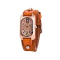 thumbnail image 1 of Minnieouse Reloj de cuarzo con correa de cuero Mano de obra fina Estilos digitales coloridos de moda Reloj para mujer Relojes naranja, 1 of 6