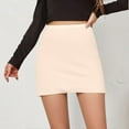 thumbnail image 2 of Prolriy Women's Skirts, Half Slips Skirt for Women Under Dress Short Skirt with Floral Lace Trim Skirts for Women Beige L, 2 of 9