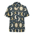 thumbnail image 5 of joogoo Men's Hawaiian Shirt Boho Moon and Star Short Sleeve Casual Button Down Shirts S, 5 of 6