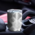 thumbnail image 4 of 30oz Pawprints Argyle Tumblers Stainless Steel Tumbler with Lid and Straw,Vacuum Insulated Double Wall Travel Tumbler Cups Mug with Cleaning Brush for Coffee,Tea, 4 of 7