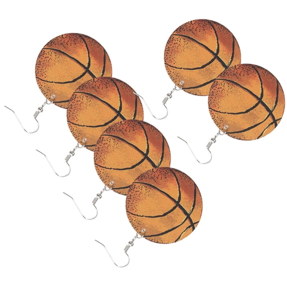 LOLIPPYY 3Pairs Womens Earrings Statement Sports Style Basketball Dangle Decoration