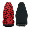 thumbnail image 4 of Uorisanigo Car Seat Covers Front Set 2 Packs, 2 Pcs Plush Fluffy Red Black Bat Seat Protectors, Universal Fit Interior Covers for Cars, Trucks, SUVs, Vans, Auto Accessories, 4 of 7