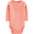 thumbnail image 2 of Simple Joys by Carter's Girls' 5-Pack Long-Sleeve Bodysuit, Solid, 12 Months, 2 of 4