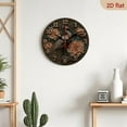 thumbnail image 5 of 2D Flat 1pc 10Inch Wooden&nbsp;Vintage Farmhouse Style Wooden Wall Clock with Large Easy-to-Read Black Hands Brown Face - Round Large Face, Golden-Toned Numbers, Silent Non-Ticking, 5 of 7
