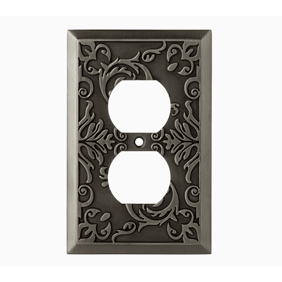 W27107-904 Fairhope Heirloom Silver Single Duplex Cover Plate