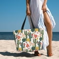 thumbnail image 5 of Rocae Summer Cactus With Blooming for Large Women's Waterproof Beach Bag Tote with 7 Pockets Pool Bag for Travel Gym Vacation, 5 of 6