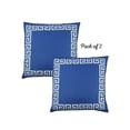 thumbnail image 2 of Decorative Throw Pillow Cover Set of 2 Greek Key 18" x 18" Blue & White Square for Couch, Bedding, 2 of 5