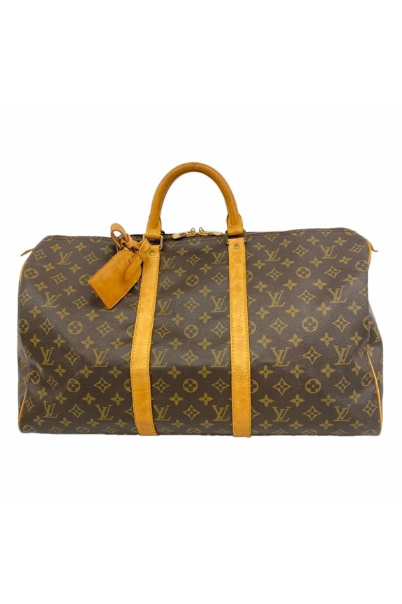 Pre-Owned Louis Vuitton Monogram Keepall 50 Boston Bag M41426 Brown Men's and Women's