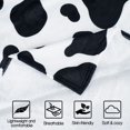 thumbnail image 4 of Cow Print Blanket, Cow Themed Gifts for Women, Cow Lovers - Cow Blankets and Throws, Black and White Throw Blanket - Cozy Soft Cow Plush Blanket for Couch, Travel - Cow Print Stuff/ Decor, 50x60 inch, 4 of 6