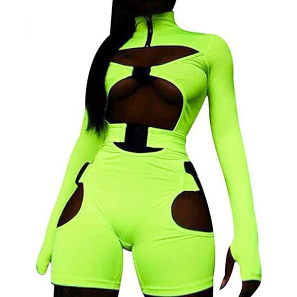 Bodycon Buckle High Neck Jumpsuit 