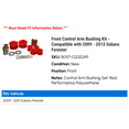 thumbnail image 2 of Front Control Arm Bushing Kit - Compatible with 2009 - 2013 Subaru Forester 2010 2011 2012, 2 of 2