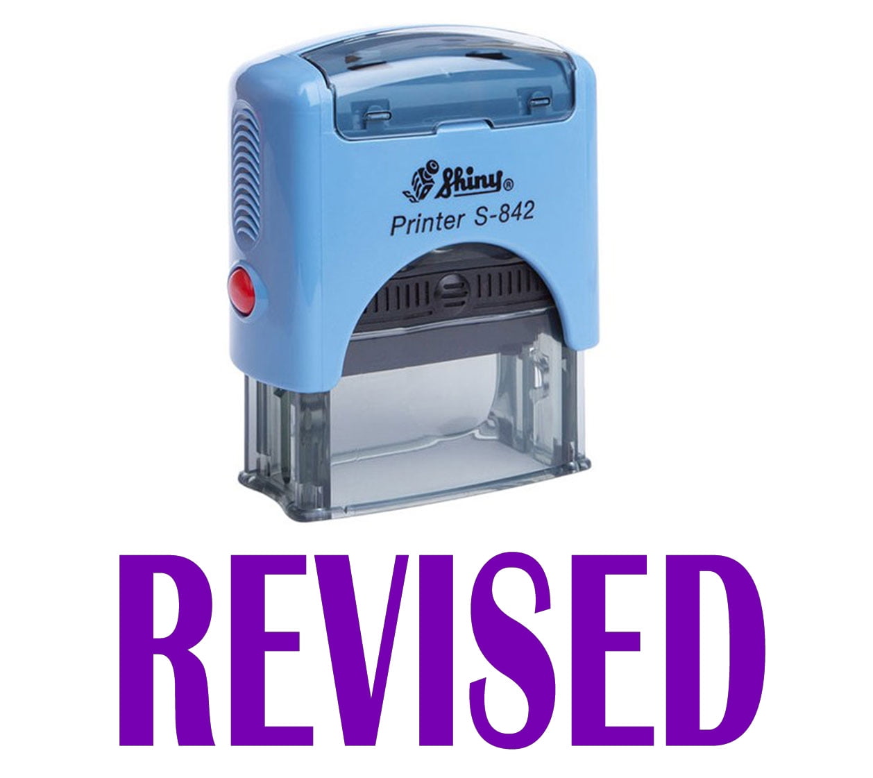 REVISED Self Inking Rubber Stamp Office Stationary Custom Shiny Stamp