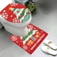 thumbnail image 4 of Tapetes de poliéster para decoración navideña, tapetes navideños para baño, juego de dos piezas, imitación cachemira, lavables, resistentes al desgaste, aptos para fiestas, decoración de baño, Hallowe, 4 of 6