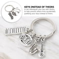 thumbnail image 2 of 2pcs Note Microphone Trumpet Style Metal Key Chains Key Rings Bag Hanging Ornaments, 2 of 8