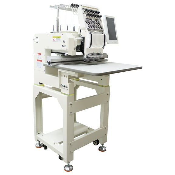 Single Head 12 Needle Embroidery Machine Computerized Sewing Machine 8.2"*17.7" Embroidery Area