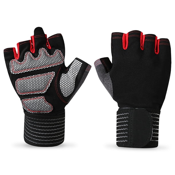 Guantes de dedo corto Deportes al aire libre Guantes de protección de muñeca completos Medio