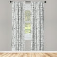 thumbnail image 2 of Ambesonne Vintage Curtains, Greyscale Poppy Flowers, Pair of 28"x63", Pale Taupe Charcoal Grey, 2 of 4