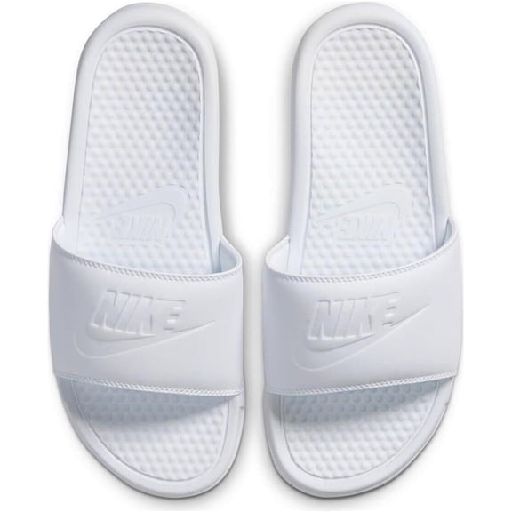 Nike Benassi JDI Slide Sandal, 343881-115 White/White, 10 US