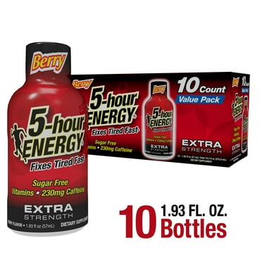 5-hour Energy Shot, Extra Strength, Berry, 1.93 oz, 10 Count
