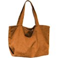 thumbnail image 1 of LHSHID Women Retro Corduroy Large Tote Bag Corduroy Trendy Shoulder Bag Casual Lightweight Handbag, 1 of 6