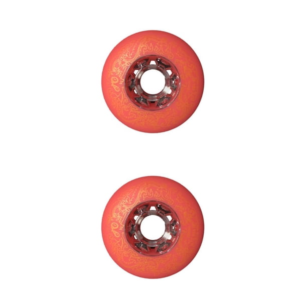Yuarrent 2 piezas Silent Grip Soporte mejorado y ampliado - Rueda de patín de ruedas en línea para profesional rojo 72 mm rojo 72 mm 2Conjunto