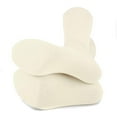 thumbnail image 3 of Feraricci 6 pairs of Solid Color Polyester Socks for Men, Casual and Formal Attire Mid Rise Men’s Crew Socks - Ivory, 3 of 7