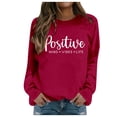 thumbnail image 1 of Sweat à Capuche Décontracté à la Mode Automne et Hiver Imprimé Lettres Anglaises Tendance Col Rond Manches Longues 4x Chandail en Molleton Athlétique pour Femmes Chandail en Molleton Léger pour Dames Grande Taille, 1 of 4