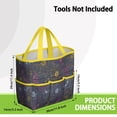 thumbnail image 3 of Garden Tool Bag,Pioneer Flower Floral Print Pattern Garden Tool Organizer,Garden Gifts,Waterproof Multi-Pocket Garden Tool Storage 11.8x5.5x11.4 Inch(Tools NOT Included), 3 of 6