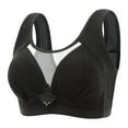 thumbnail image 1 of Gibobby Sujetador de talla para mujer Sujetador de busto completo Sujetador de encaje sexy Sujetador push up Sujetador de copa delgada(Negro,3XL), 1 of 2