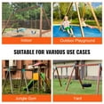 thumbnail image 6 of DIY Swing Set Brackets Heavy Duty, A-Frame Carbon Steel Swing Hardware Kit for 4x4 Legs & 4x6 Beam, Includes Mounting Hardware, Green (3 Pcs), 6 of 7