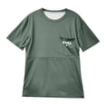 thumbnail image 4 of Gelikeya Women Maternity Nursing Shirts for Breastfeeding Tank Tops Casual Crewneck Short Sleeve T Shirt Printed Clothes Green, Size S, 4 of 4