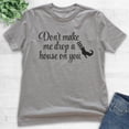 thumbnail image 2 of Kids Don't Make Me Drop A House On You T-shirt, Youth Kids Boy Girl T-Shirt, Cute Halloween Funny Witch Shirt, Dark Heather Gray, X-Small, 2 of 4