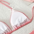 thumbnail image 7 of Two Piece Swimsuit for Women, 2 Piece Bathing Suits for Women, Bathing Suit for Women 2 Piece, Women's Gingham Plaid Swimsuits Bow Triangle Halter Shorts Bottoms Bikini Sets Bathing Suit, Pink L, 7 of 7