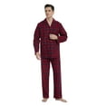 thumbnail image 3 of GLOBAL Men's Long Sleeve Flannel Pajamas Sets 100% Cotton Sleepwear Top and Bottom, Size S-3XL, 3 of 5