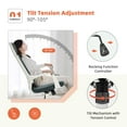 thumbnail image 6 of Homrest Ergonomic Office Chair, Adult Office Desk Chair w/ Adjustable Seat Tilt Function for Office, Gray, 6 of 10