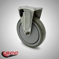 thumbnail image 2 of 6 Inch SS Gray Polyurethane Wheel Rigid Top Plate Caster Service Caster Brand, 2 of 2