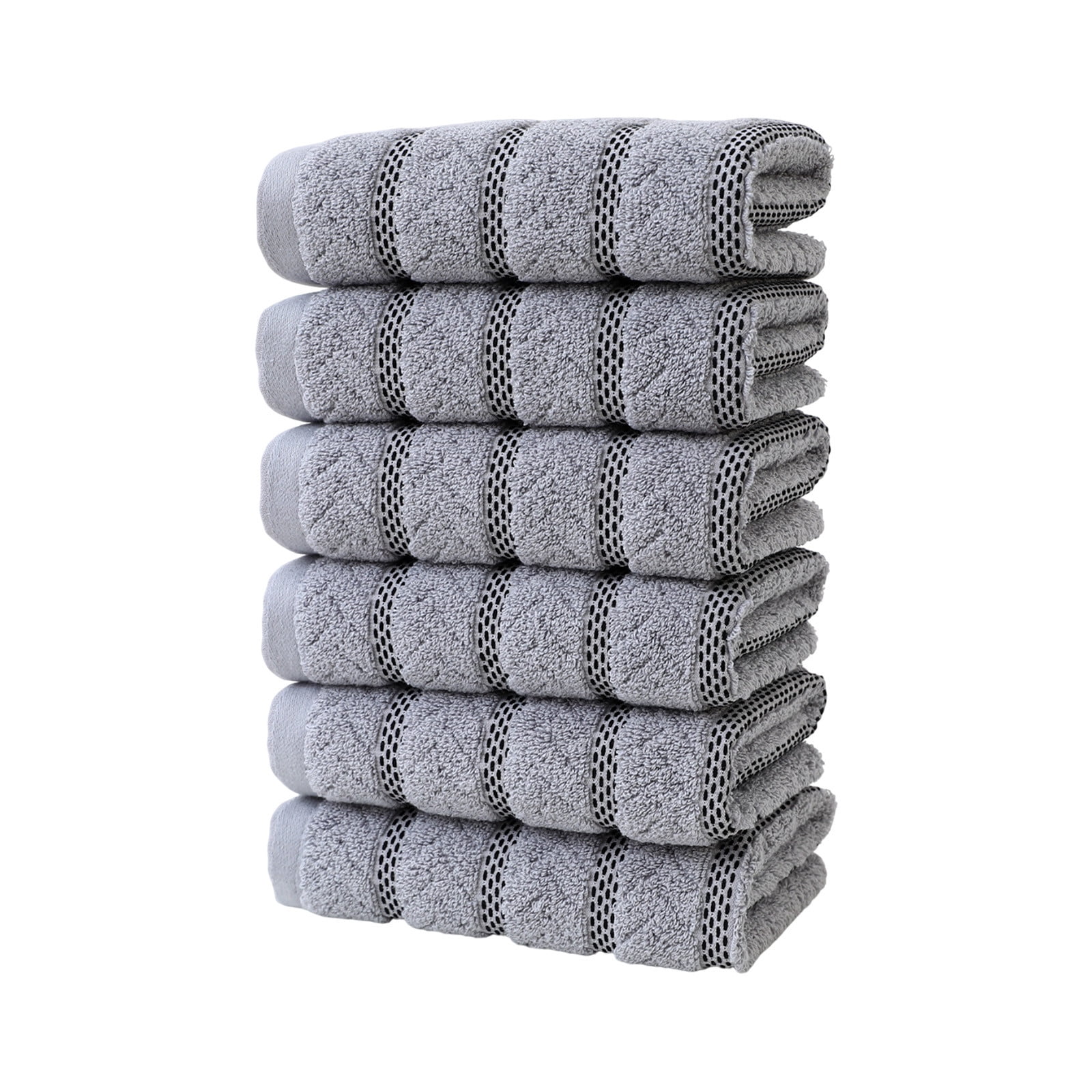 Summer Savings Clearance! Boovnll 6 Pack Hand Towels for Bathroom, 13x29" Super Soft & Absorbent Quick Dry Solid Color Cotton Towels, Thicken Microfiber Hand Towels for Hotel, Pool, Spa, Beach, Towels