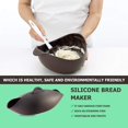 thumbnail image 1 of Máquina para hacer pan de silicona recipiente para hornear pan plegable vaporizador de verduras para microondas Hugtrwg Para estrenar, 1 of 7