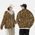 thumbnail image 3 of Rocae Gold Glitter Leopard Print Breathable Sun Protection Hoodie Quick-Dry Lightweight Long Sleeve Hoodie Unisex Running Sports Shirt 3X-Large, 3 of 9