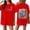 Red, variant on Unisex Vintage Dolly T-shirt for Men and Women Graphic Dolly Western T-shirt Short Sleeve Round Neck Clothes,(L)