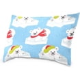 thumbnail image 2 of Christmas Polar Bears On Ice Velvet Oblong Lumbar Plush Throw Pillow Cover/Shams Cushion Case 20x26in Decorative Invisible Zipper Design for Couch Sofa Pillowcase Only, 2 of 7